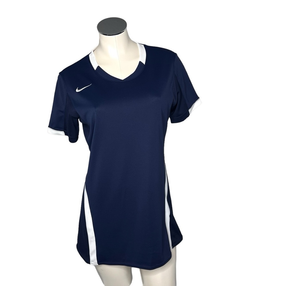 Nike Women's Navy and White Soccer/ volleyball Jersey